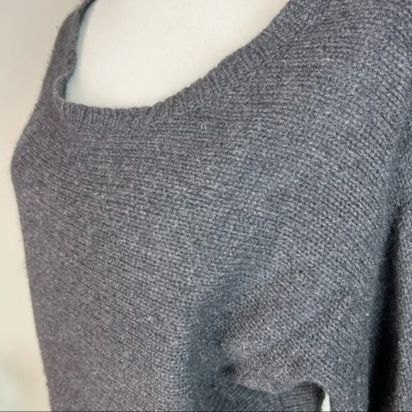 360 Cashmere Dark Grey Wool & Cashmere Blend Sweater With Red Star - Picture 4 of 8